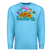 Ocean Blue hairboss western sunflowers hairdresser Premium Sweatshirt - Artiststas