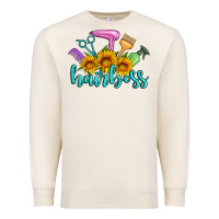 Sandshell hairboss western sunflowers hairdresser Premium Sweatshirt - Artiststas