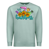 Hairboss Western Sunflowers Hairdresser Premium Sweatshirt | Teevron