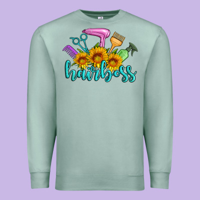 Hairboss Western Sunflowers Hairdresser Premium Sweatshirt Designed By Artiststas