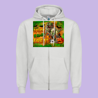 Trick Rawr Treat Zipper Hoodie Designed By Lillyallendesigns