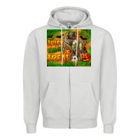 Dove Grey Trick Rawr Treat Zipper Hoodie - LillyAllenDesigns