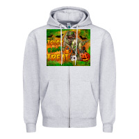 Heather Grey Trick Rawr Treat Zipper Hoodie - LillyAllenDesigns