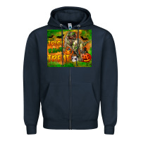 Navy Trick Rawr Treat Zipper Hoodie - LillyAllenDesigns
