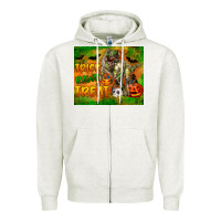 Oatmeal Heather Trick Rawr Treat Zipper Hoodie - LillyAllenDesigns