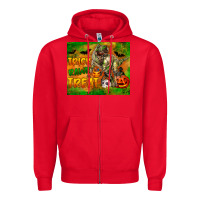 Red Trick Rawr Treat Zipper Hoodie - LillyAllenDesigns
