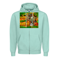 Seafoam Trick Rawr Treat Zipper Hoodie - LillyAllenDesigns