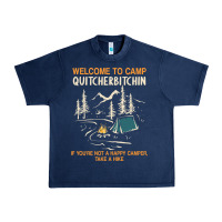 Navy welcome to camp quitcherbitchin camping camp quitcherbitchin Urban Heavy Tee - minhPixels