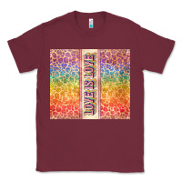 Burgundy Love is love Pride LGBTQ+ Classic Tee - NancyCooperArtShop