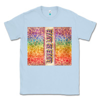 Dusty Blue Love is love Pride LGBTQ+ Classic Tee - NancyCooperArtShop