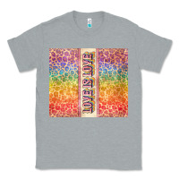 Heather Grey Love is love Pride LGBTQ+ Classic Tee - NancyCooperArtShop