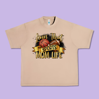Livin That Sports Mom Life Urban Heavy Tee Designed By Cowgirlartshop