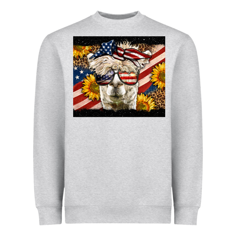 Western 4th Of July Lama Heavyweight Sweatshirt by LillyAllenDesigns | Teevron