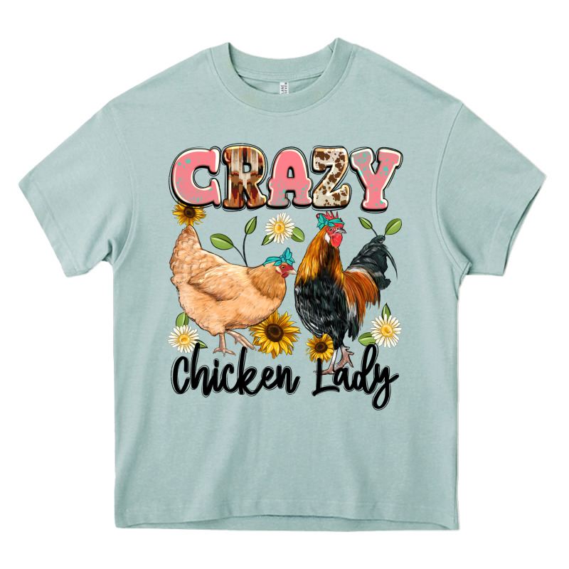 Crazy Chicken Lady Heavy Core Tee by Artiststas | Teevron