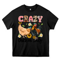 Black crazy chicken lady Heavy Core Tee - Artiststas