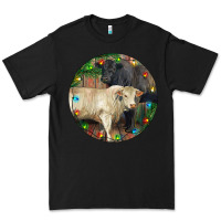 Christmas Charolais Bull And Black Angus Bull Premium Tee | Teevron