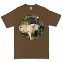 Cacao Christmas Charolais Bull And Black Angus Bull Premium Tee - RanaPortraitStore