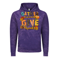 Cloud Purple gather around and give thanks Vintage Hoodie - CowGirlArtShop