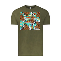 Vintage Olive serape cowhide and leopard with glitter Vintage Tee - TumblerDesignByShophia