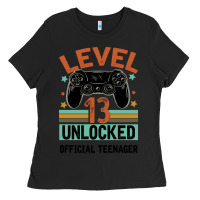 Black Level 13 Unlocked Official Teenager 13th Birthday Ladies Tee - Bettercallsaul