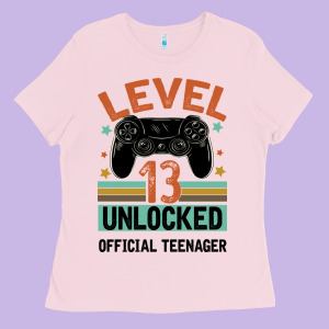 Level 13 Unlocked Official Teenager 13th Birthday Ladies Tee Designed By Bettercallsaul