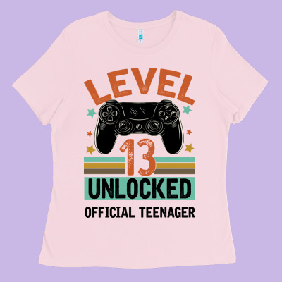 Level 13 Unlocked Official Teenager 13th Birthday Ladies Tee Designed By Bettercallsaul