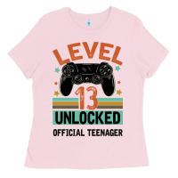 Bubblegum Pink Level 13 Unlocked Official Teenager 13th Birthday Ladies Tee - Bettercallsaul