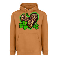 Meerkat st patricks day leopard heart with shamrocks Heavyweight Hoodie - Artiststas