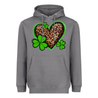 Storm st patricks day leopard heart with shamrocks Heavyweight Hoodie - Artiststas