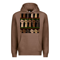 Chestnut melanin rised fist seamless pattern Premium Hoodie - BundleAndBundleShop