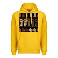 Lemon melanin rised fist seamless pattern Premium Hoodie - BundleAndBundleShop