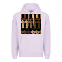 Lilac melanin rised fist seamless pattern Premium Hoodie - BundleAndBundleShop
