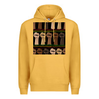 Mustard melanin rised fist seamless pattern Premium Hoodie - BundleAndBundleShop