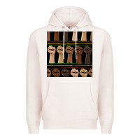 Pale Pink melanin rised fist seamless pattern Premium Hoodie - BundleAndBundleShop