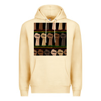 Melanin Rised Fist Seamless Pattern Premium Hoodie | Teevron