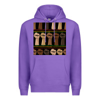 Purple melanin rised fist seamless pattern Premium Hoodie - BundleAndBundleShop