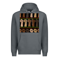 Rock melanin rised fist seamless pattern Premium Hoodie - BundleAndBundleShop