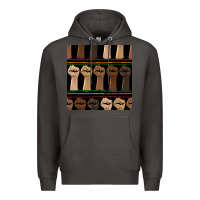 Smoke melanin rised fist seamless pattern Premium Hoodie - BundleAndBundleShop