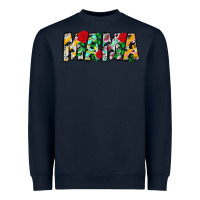 Navy floral animal print mama Heavyweight Sweatshirt - CowhideDigitalArt
