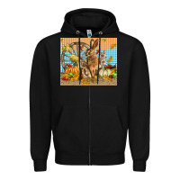 Black fall rabbit  mousepad Zipper Hoodie - LillyAllenDesigns