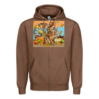 Chestnut fall rabbit  mousepad Zipper Hoodie - LillyAllenDesigns
