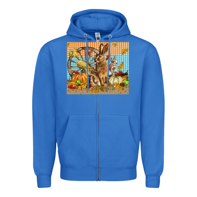 Fall Rabbit  Mousepad Zipper Hoodie by LillyAllenDesigns | Teevron