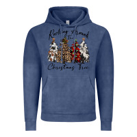 Vintage Denim rocking around the christmas tree Vintage Hoodie - CowGirlArtShop