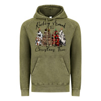 Vintage Olive rocking around the christmas tree Vintage Hoodie - CowGirlArtShop