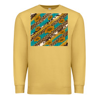 Antique Gold leopard cowhide  leather sunflowers Premium Sweatshirt - Artiststas