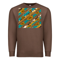 Chestnut leopard cowhide  leather sunflowers Premium Sweatshirt - Artiststas