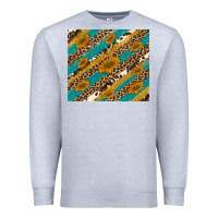 Heather Grey leopard cowhide  leather sunflowers Premium Sweatshirt - Artiststas