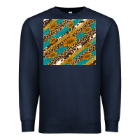 Navy leopard cowhide  leather sunflowers Premium Sweatshirt - Artiststas