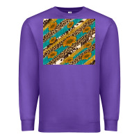 Purple leopard cowhide  leather sunflowers Premium Sweatshirt - Artiststas