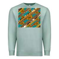 Seafoam leopard cowhide  leather sunflowers Premium Sweatshirt - Artiststas